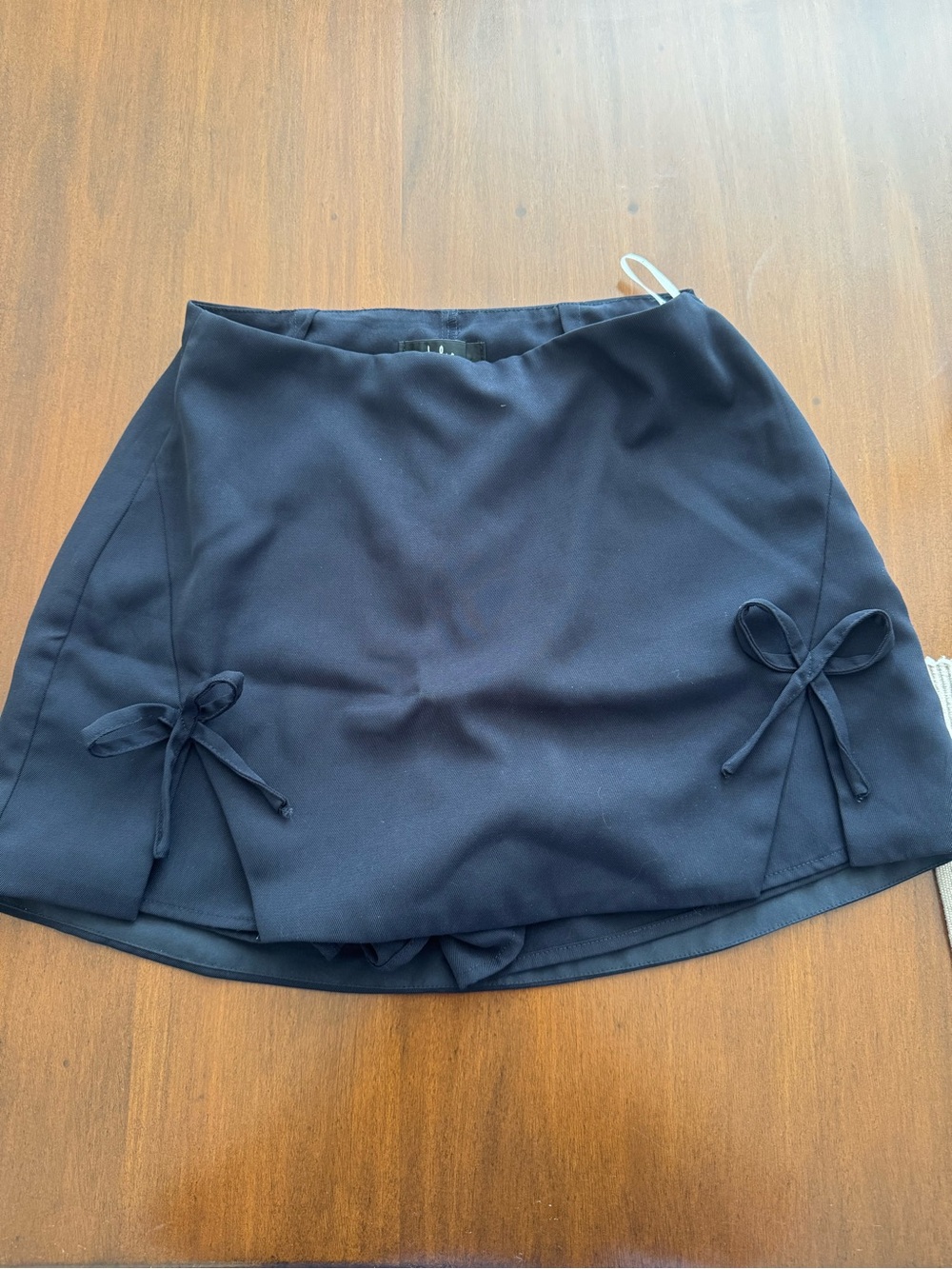 Chic Navy Mini Skirt with Side Bows